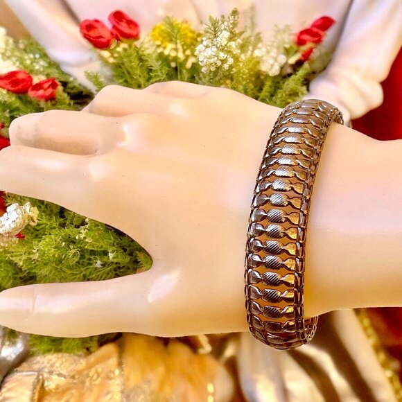 Milor Italy Sterling Silver Bracelet Basketweave Link 16.5 gr - Picture 3 of 14